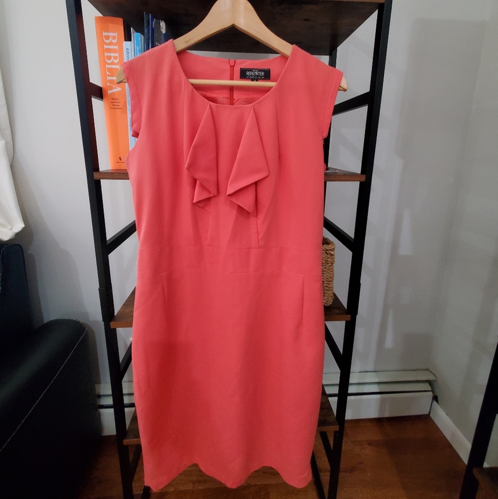 Reporter pencil salmon color dress